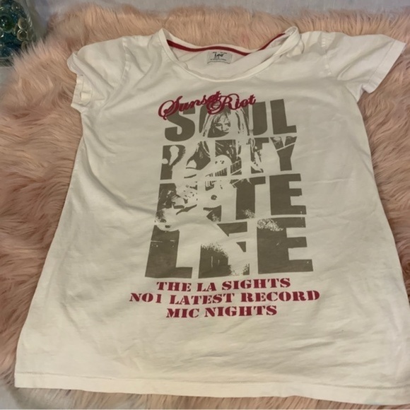 Lee Sunset Riot Graphic Tshirt Woman’s White - Picture 1 of 7